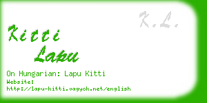 kitti lapu business card